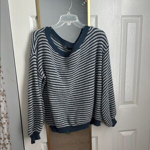 Striped Navy and White Sweater